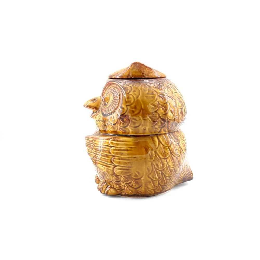 Vintage McCoy Pottery Brown Owl Cookie Jar 204 Lancaster Colony 1960s Retro